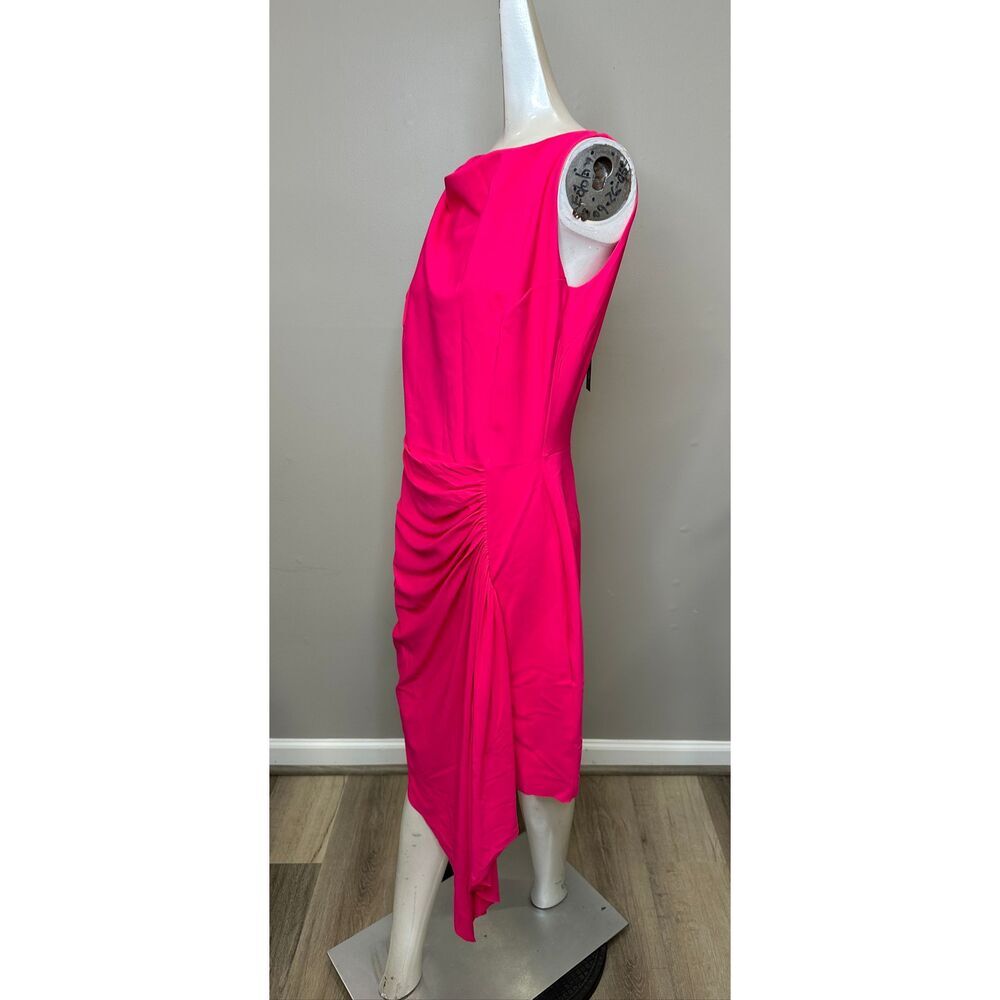 CHIARA BONI BATEAU NECKLINE DRAPED BODYCON SLEEVELESS DRESS US 12 $695 - Picture 4 of 9